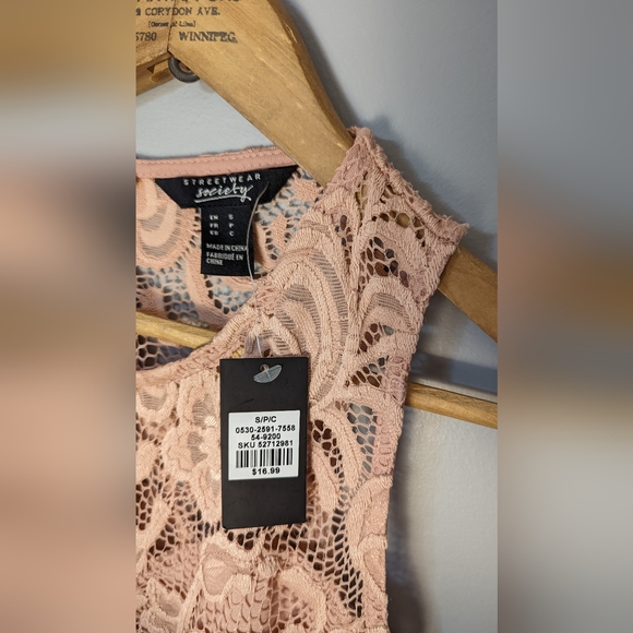 Lace Pale Pink Dress - Picture 2 of 5